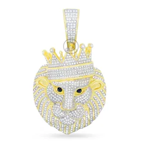 10K yellow gold custom pendant with 0.95 ct diamonds