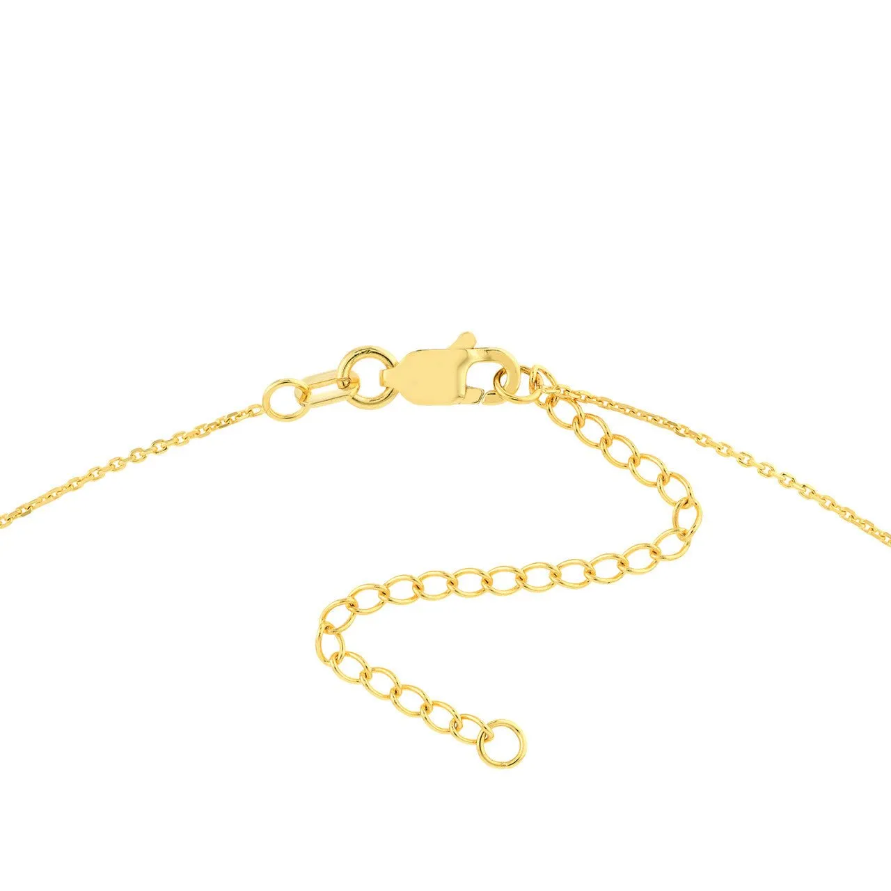 14K Gold Mini Emerald Bezel and Bead Pendant