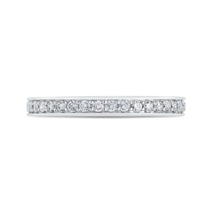 14K White Gold Round Diamond Wedding Band