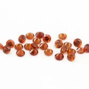 1.5 to 3.5mm Red Zircon Rounds