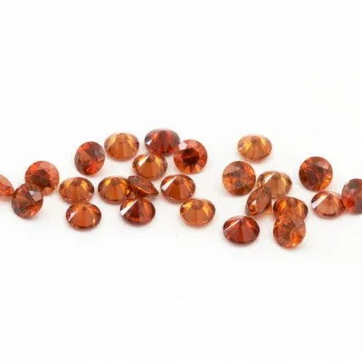1.5 to 3.5mm Red Zircon Rounds
