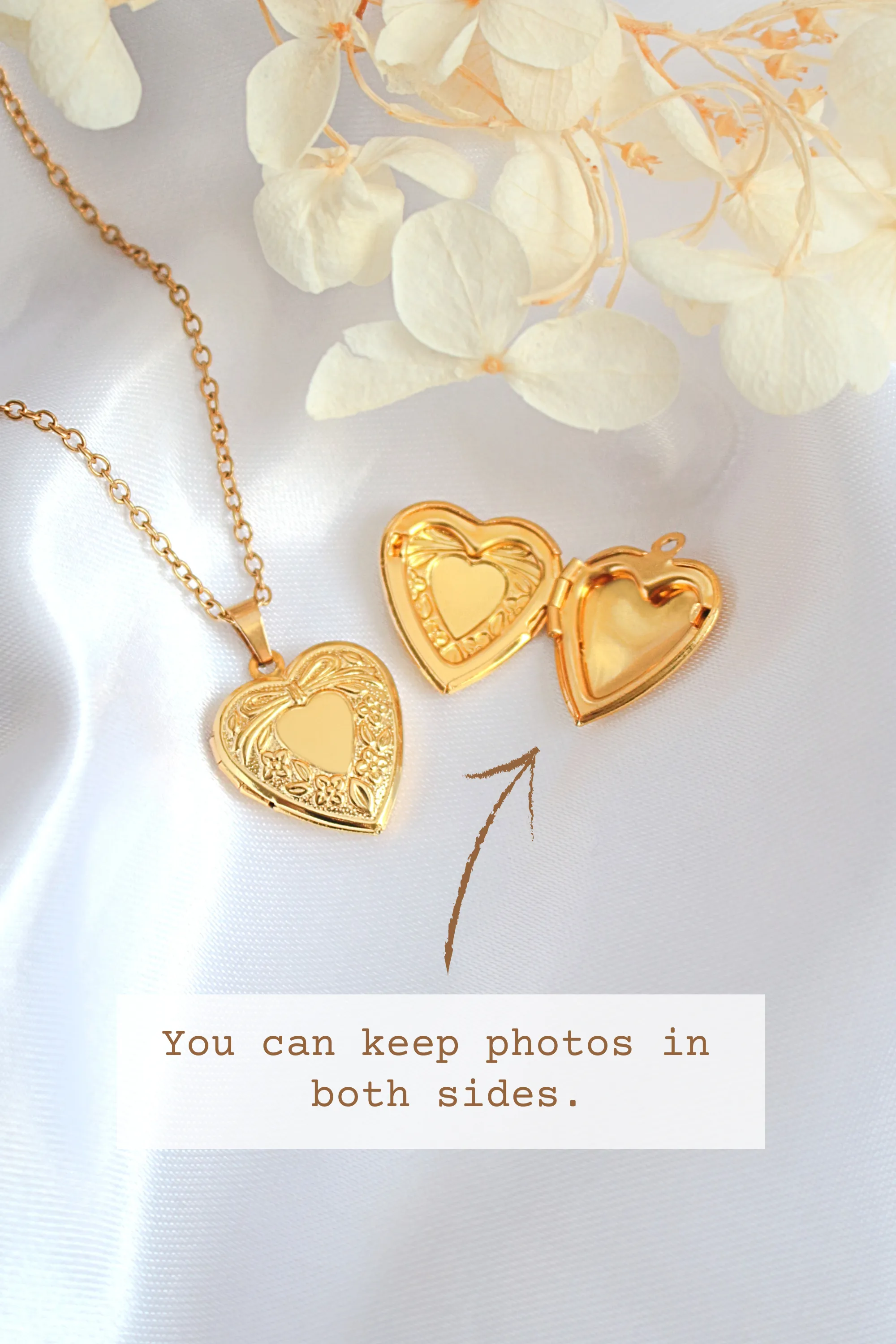 18 Karats Heart Locket Necklace