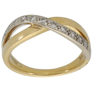 18ct Gold 0.22ct Diamond Dress/Cocktail Ring Size L