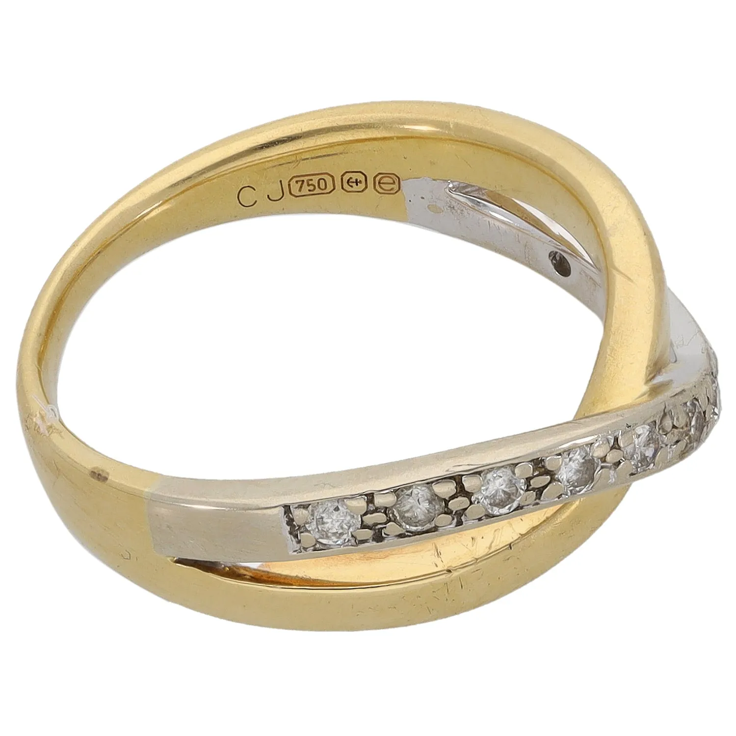 18ct Gold 0.22ct Diamond Dress/Cocktail Ring Size L