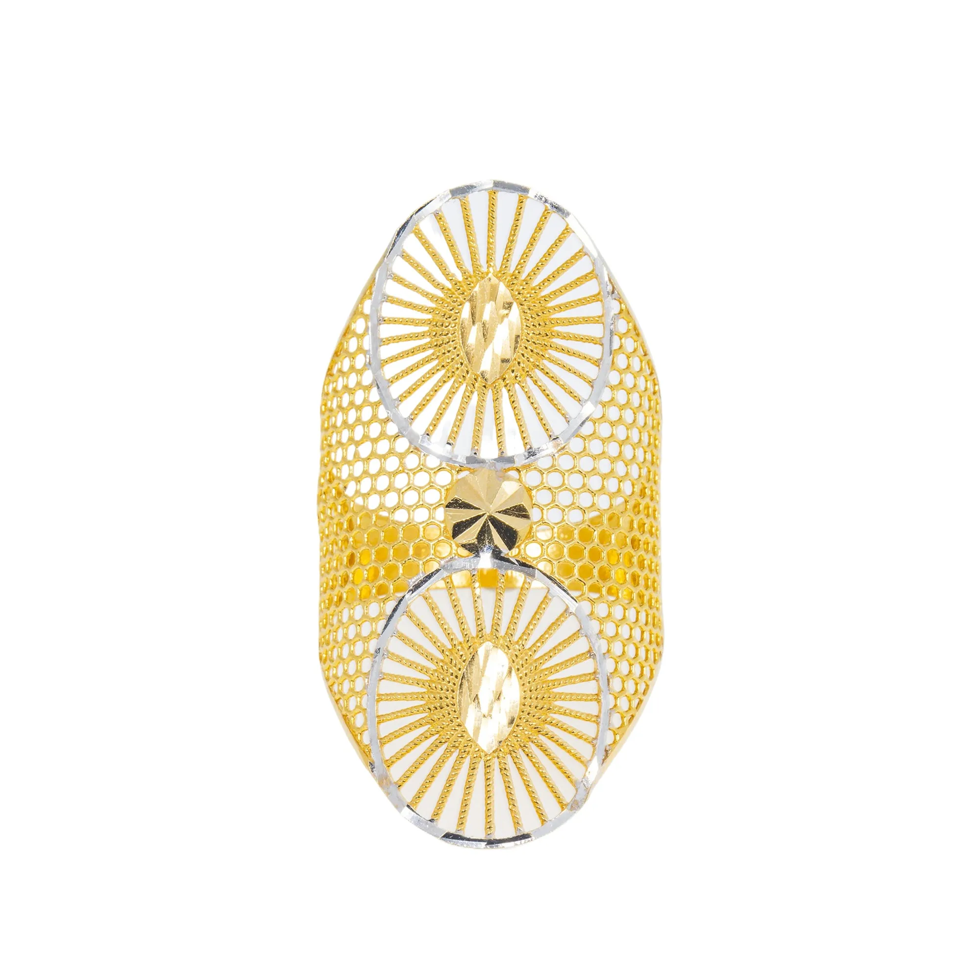 22K Yellow Gold & White Gold Ring (4.8gm)