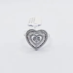 .43ctw Baguette Halo Heart Diamond Ring 14K Gold