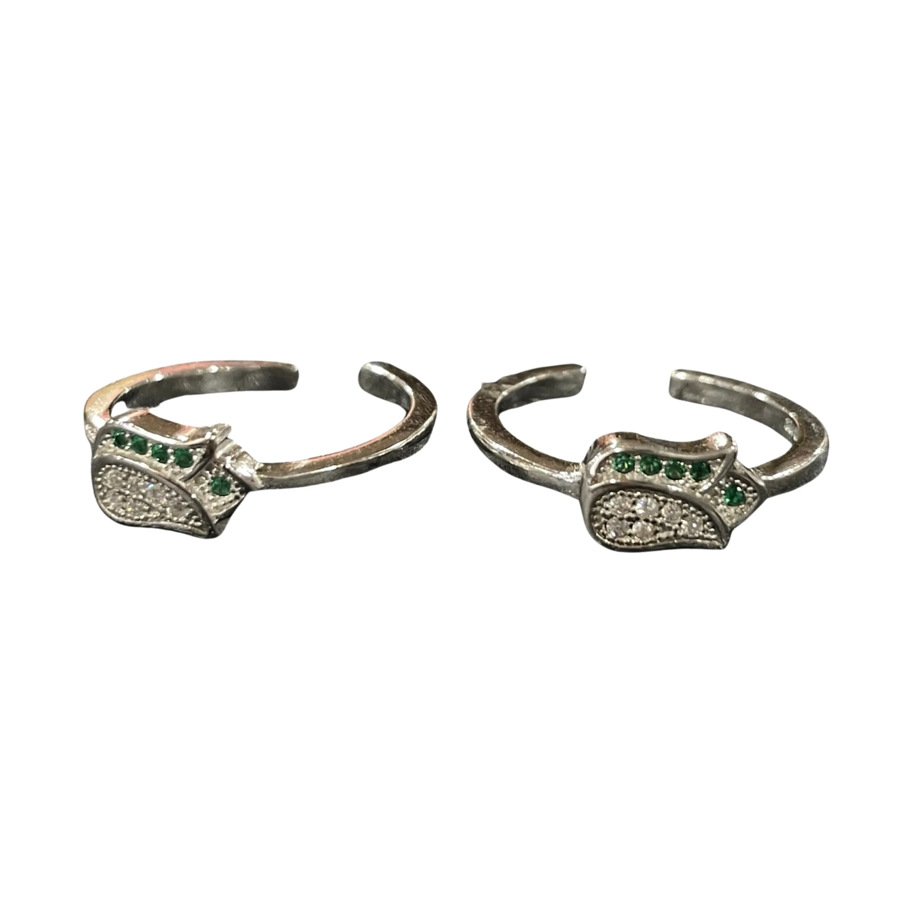 925 Sterling Silver CZ Toe-rings - Design #03