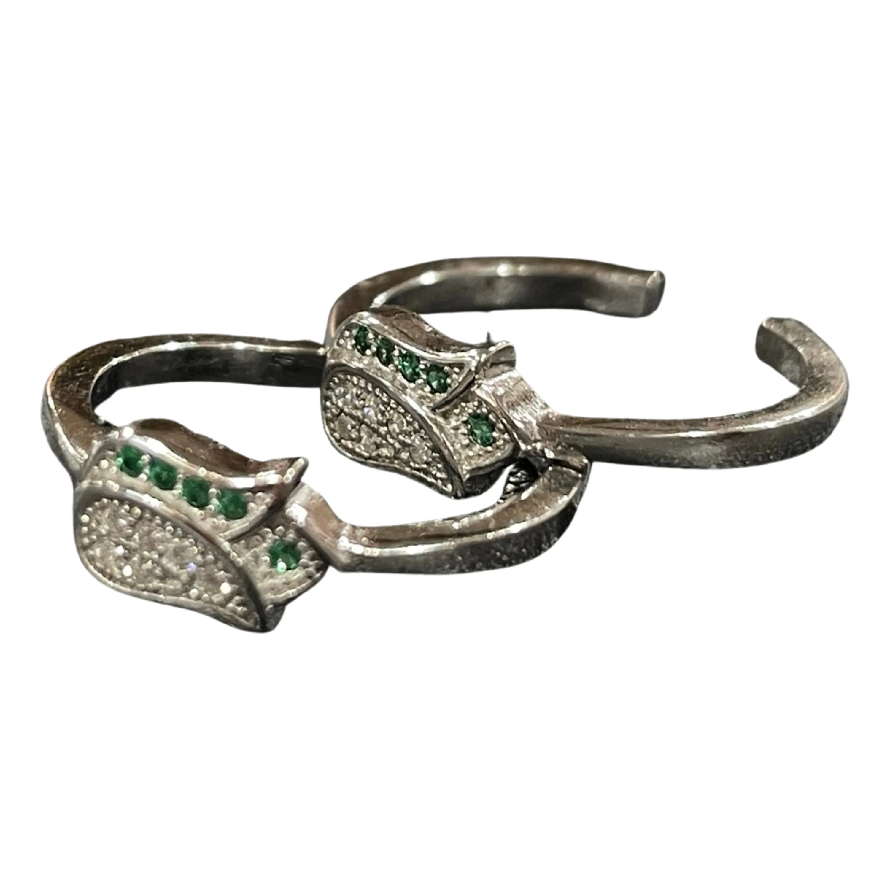 925 Sterling Silver CZ Toe-rings - Design #03