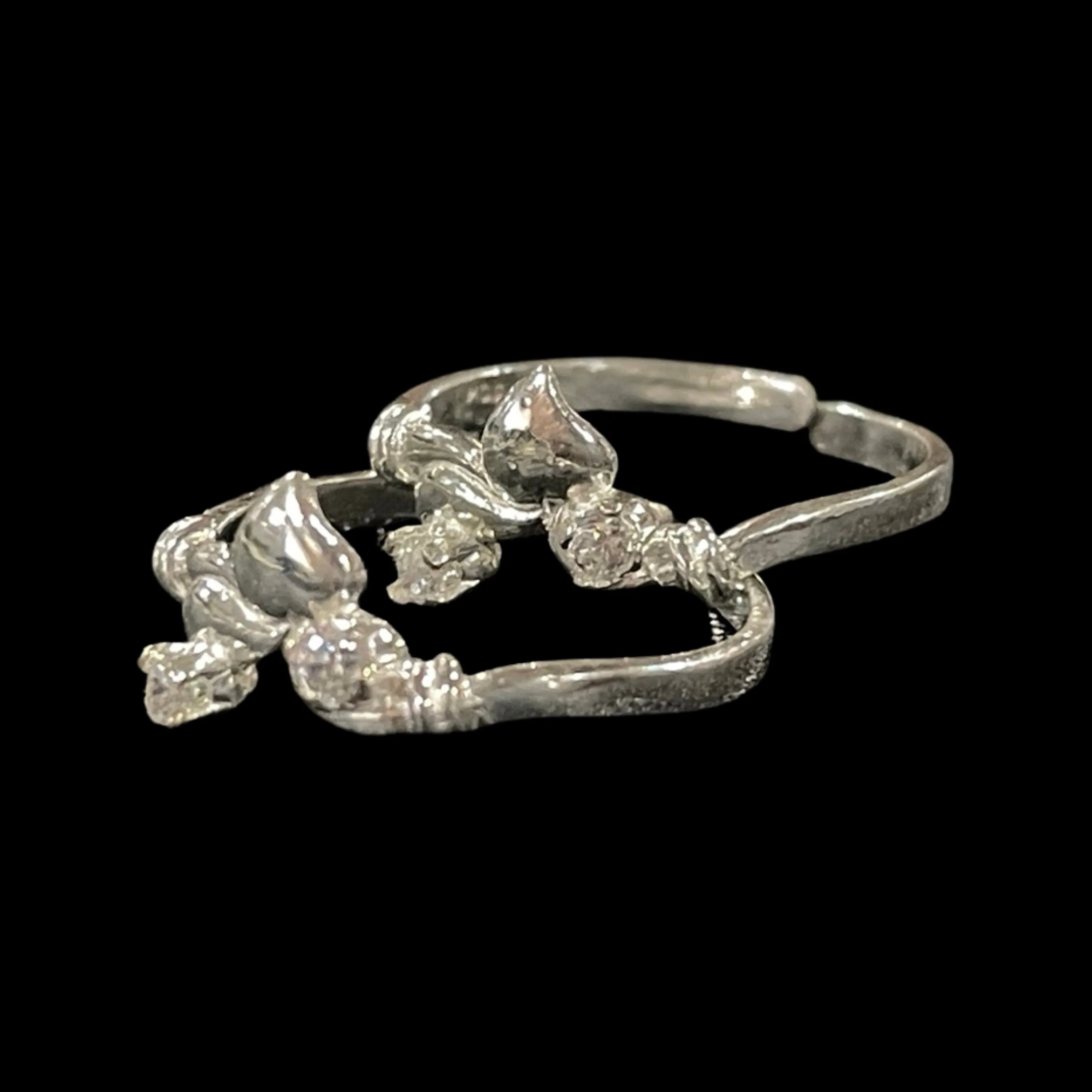 925 Sterling Silver CZ Toe-rings - Design #22