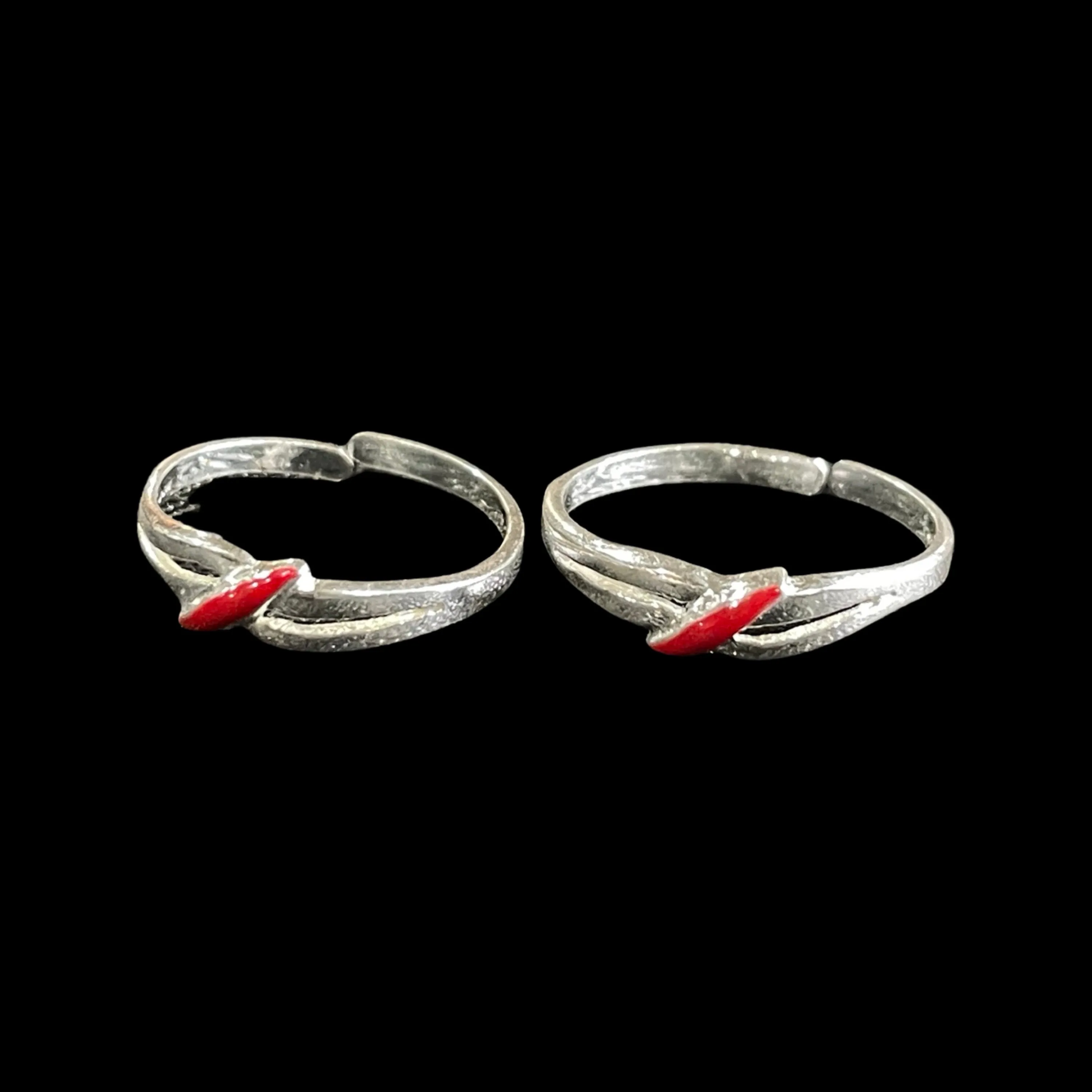 925 Sterling Silver Enamel Toe-rings - Design #08