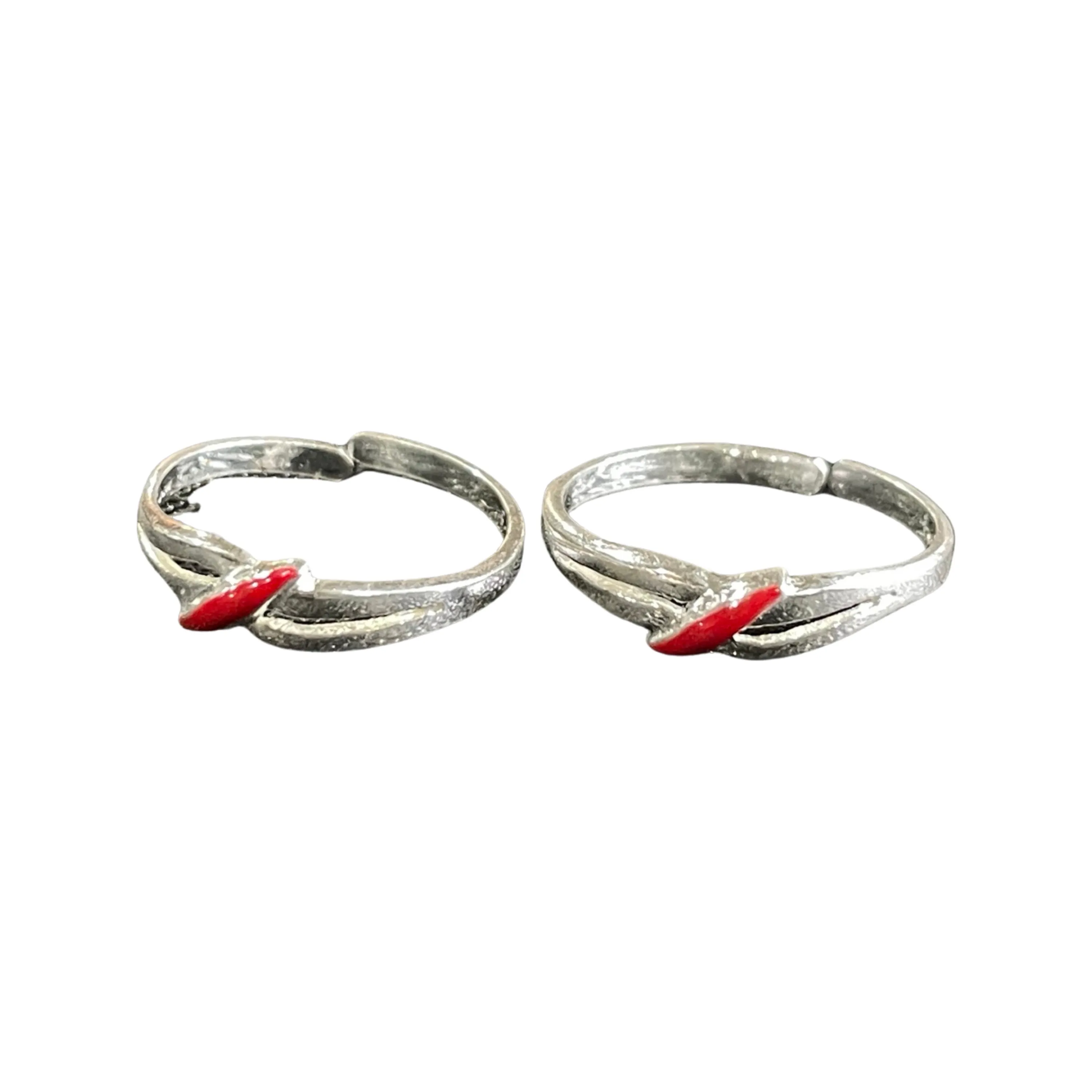 925 Sterling Silver Enamel Toe-rings - Design #08