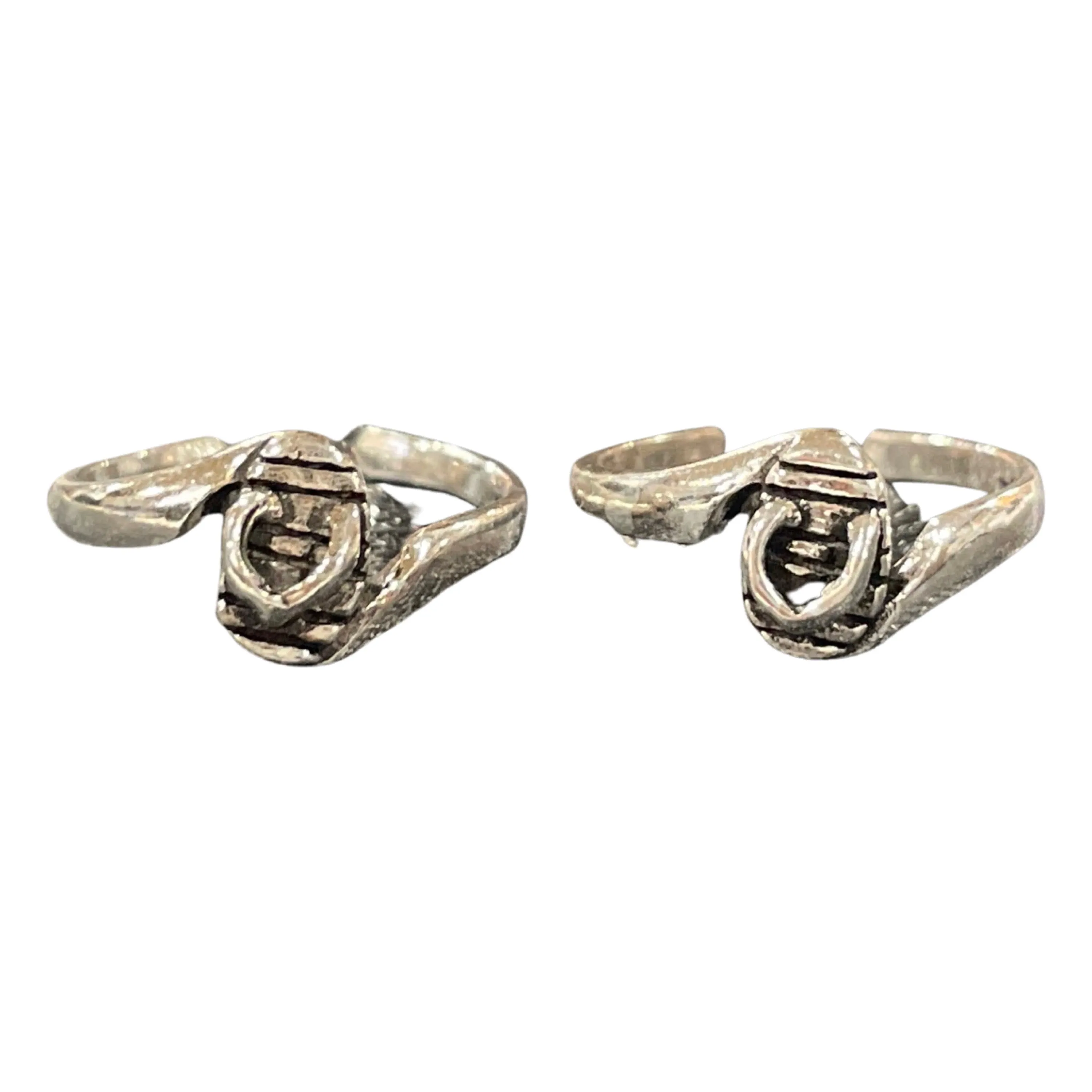 925 Sterling Silver Multicolor Toe-rings - Design #08