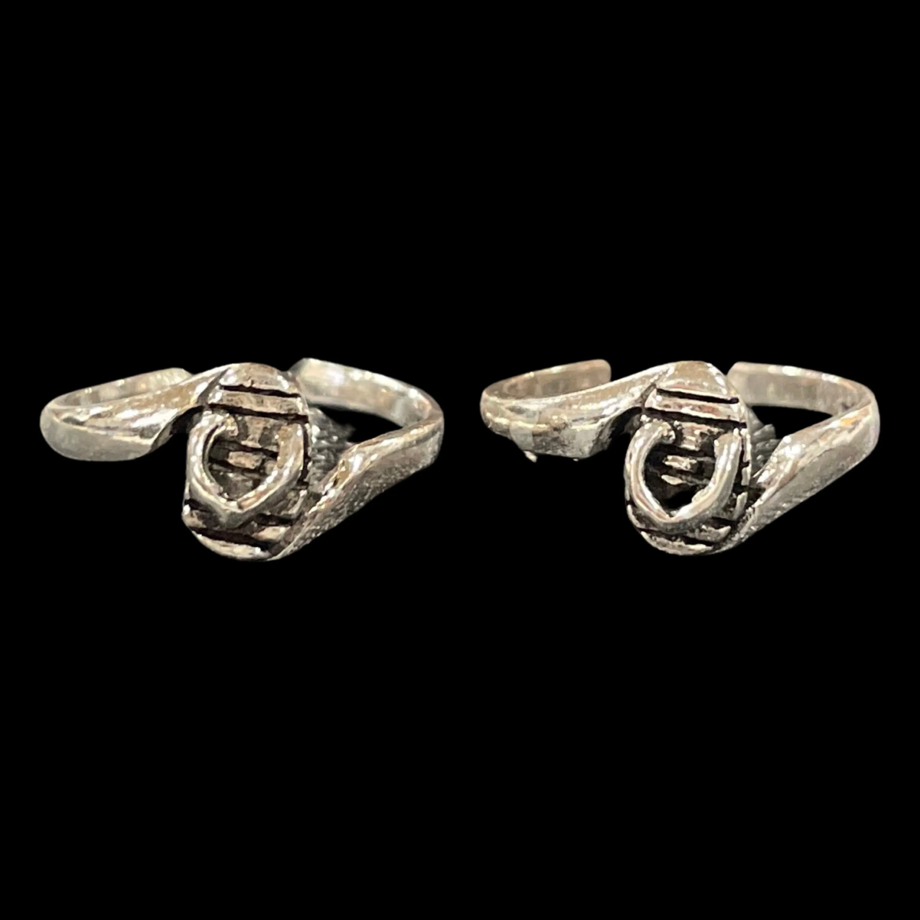 925 Sterling Silver Multicolor Toe-rings - Design #08