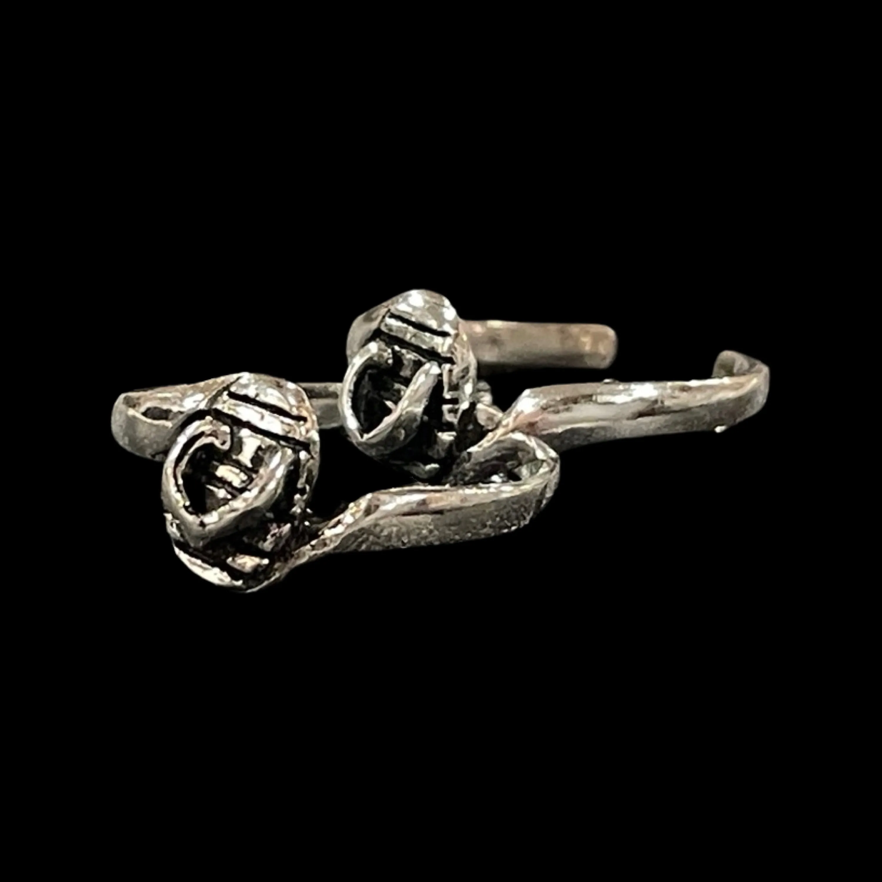 925 Sterling Silver Multicolor Toe-rings - Design #08