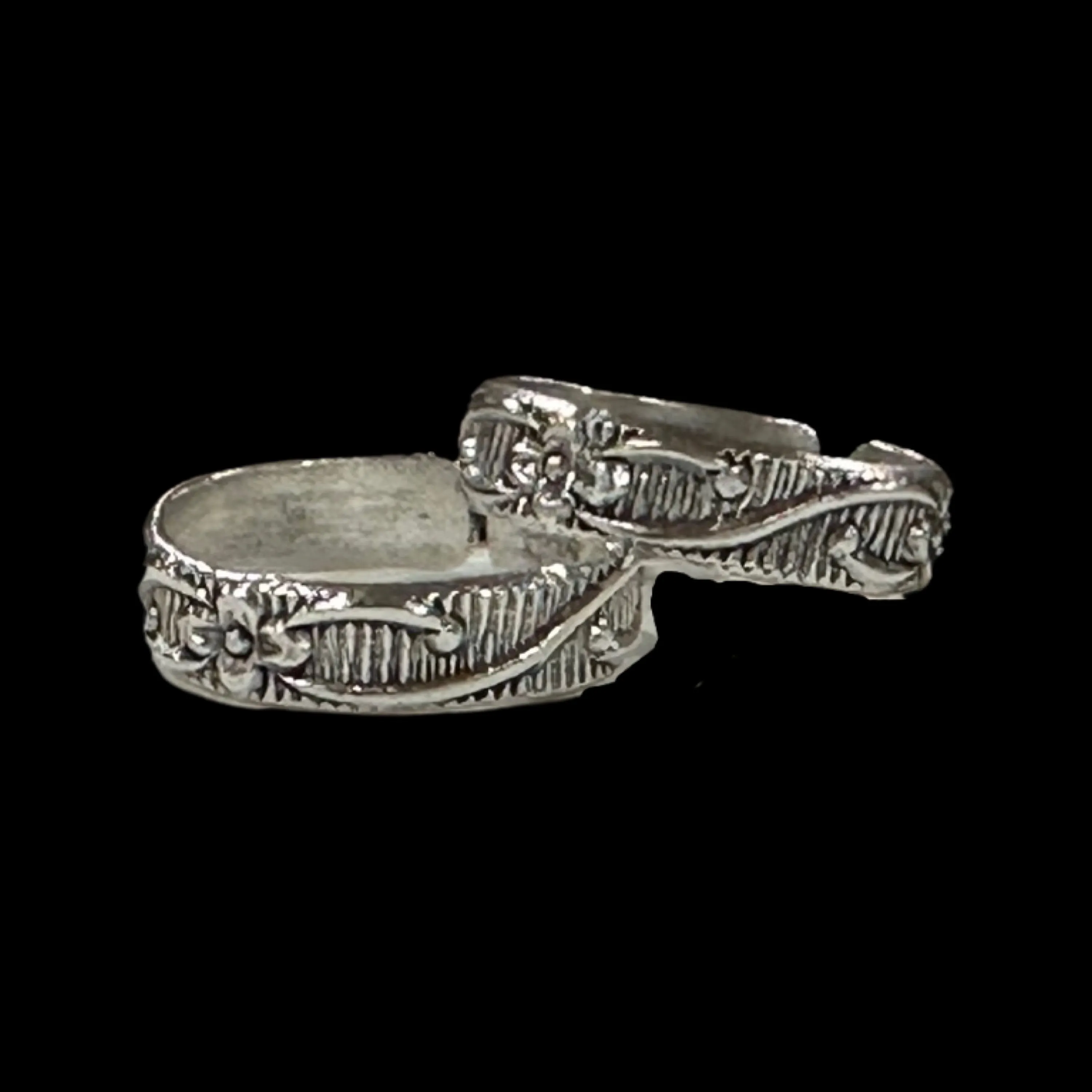 925 Sterling Silver Oxidized Toe-rings - Design #10