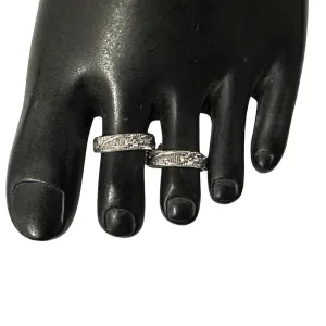 925 Sterling Silver Oxidized Toe-rings - Design #10