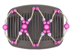 African Butterfly Hair Comb - Beada Tube Brown 56