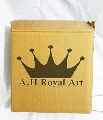 A.H Royal Art Decorative Picture Artwork Table Top Frame, Double Glass Floating Frame Style Gallery Wall Frame for Picture, Poster, Size - 5x7 inch ,Brass