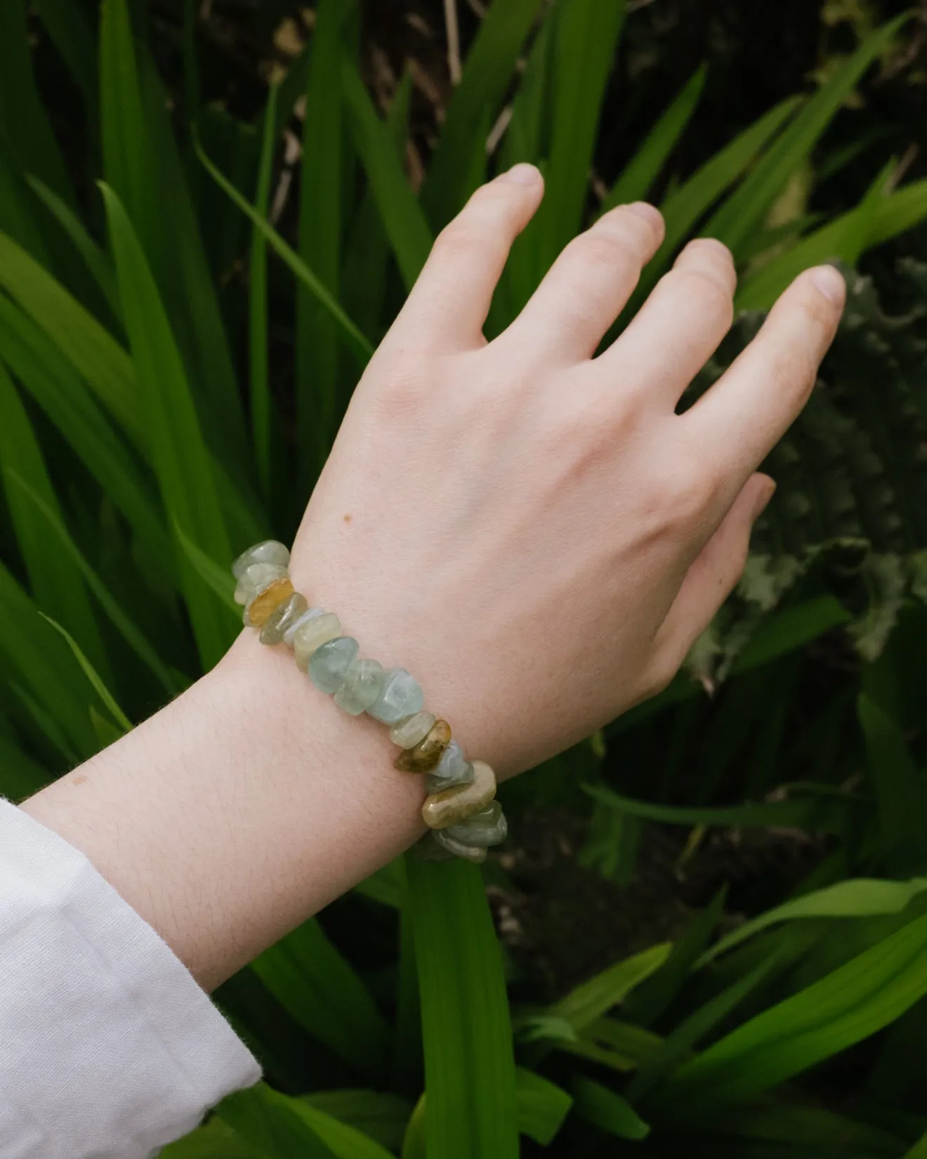 Aquamarine Chip Bracelet