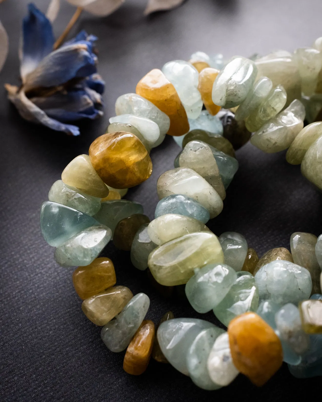 Aquamarine Chip Bracelet