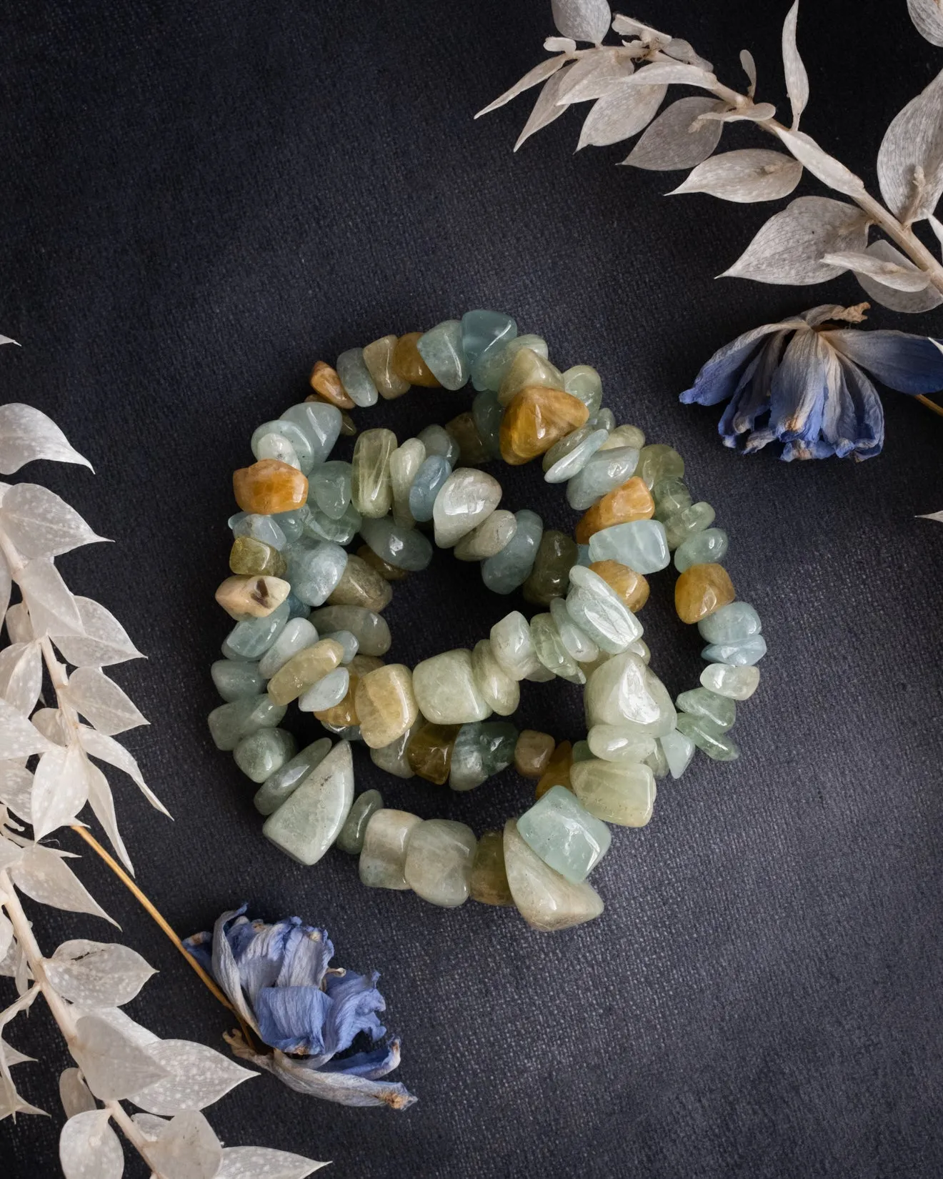 Aquamarine Chip Bracelet