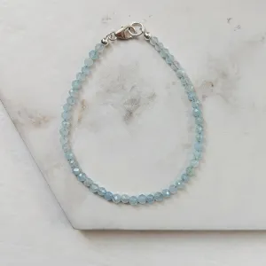 Aquamarine Semi Precious Gemstone Bracelet
