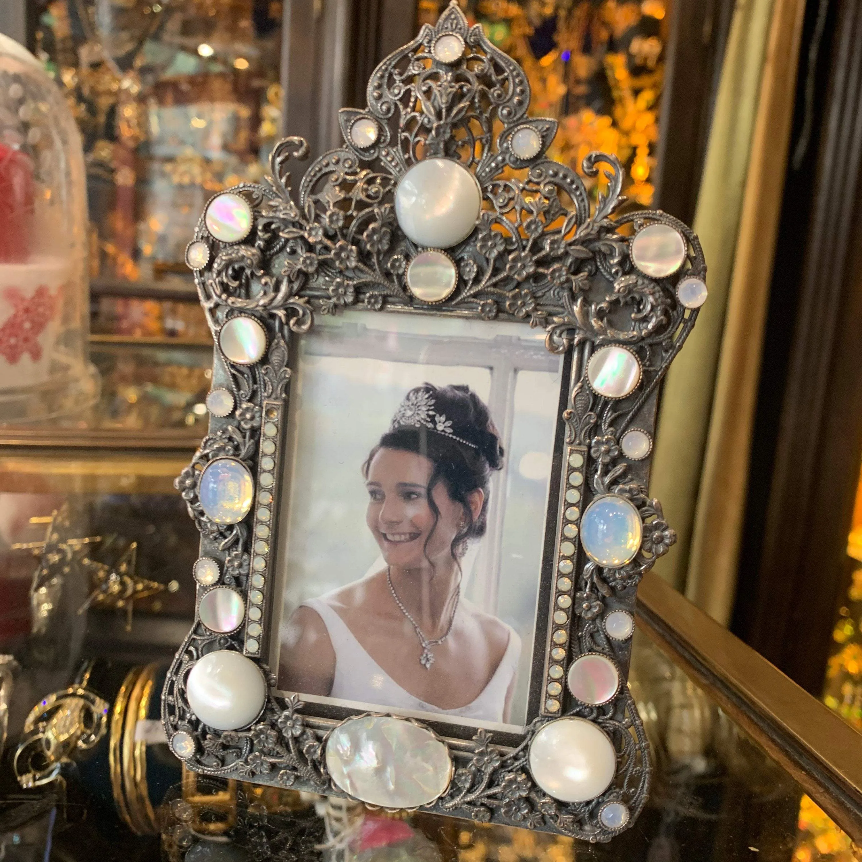 Askew London Mother of Pearl silver frame wedding gift