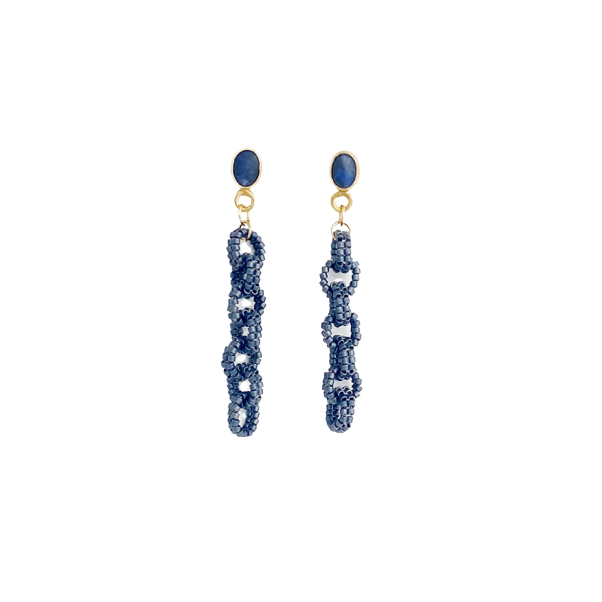 Beaded Link Earrings