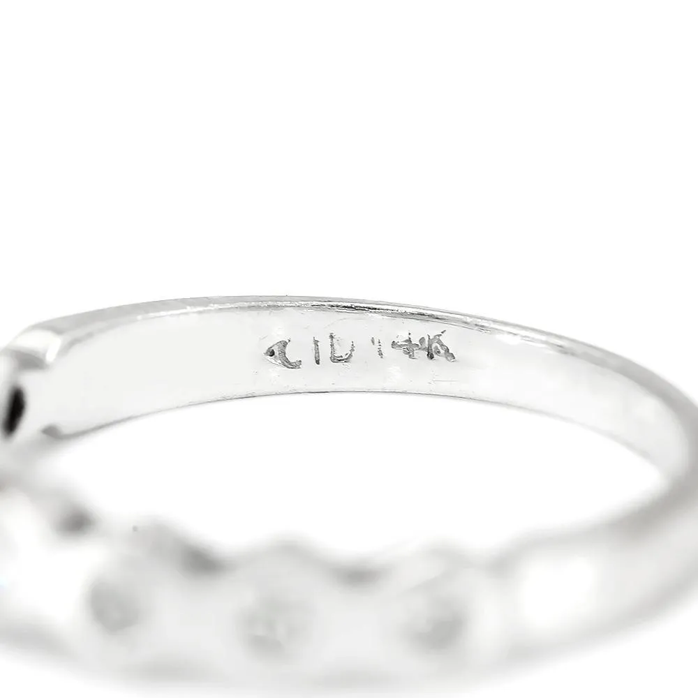 Bezel Set Round Diamond Anniversary Band Stackable 14K