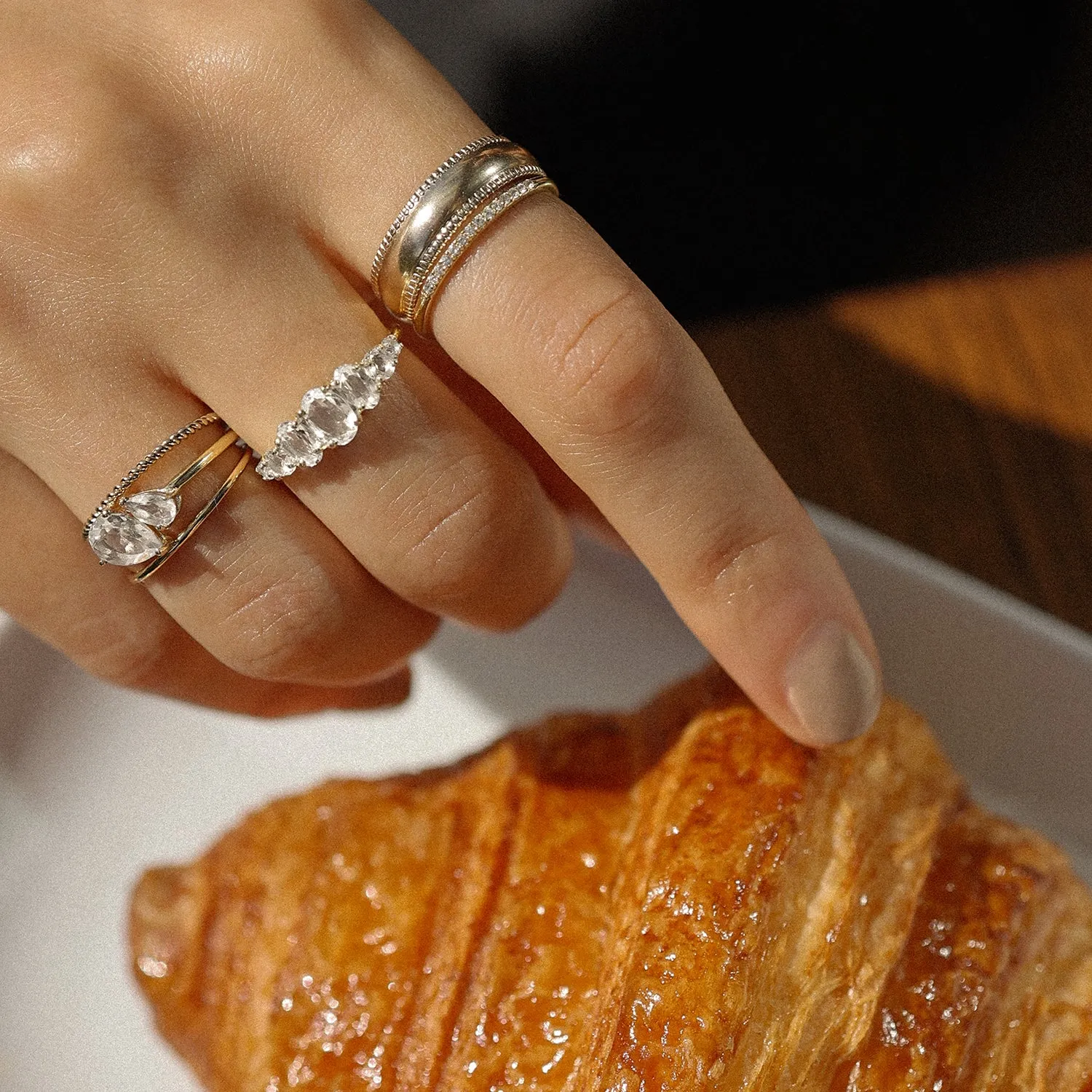 Bijette Ring | White Topaz