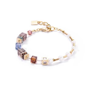Bracelet GeoCUBE® Fusion Precious Pearl Mix gold-autumn