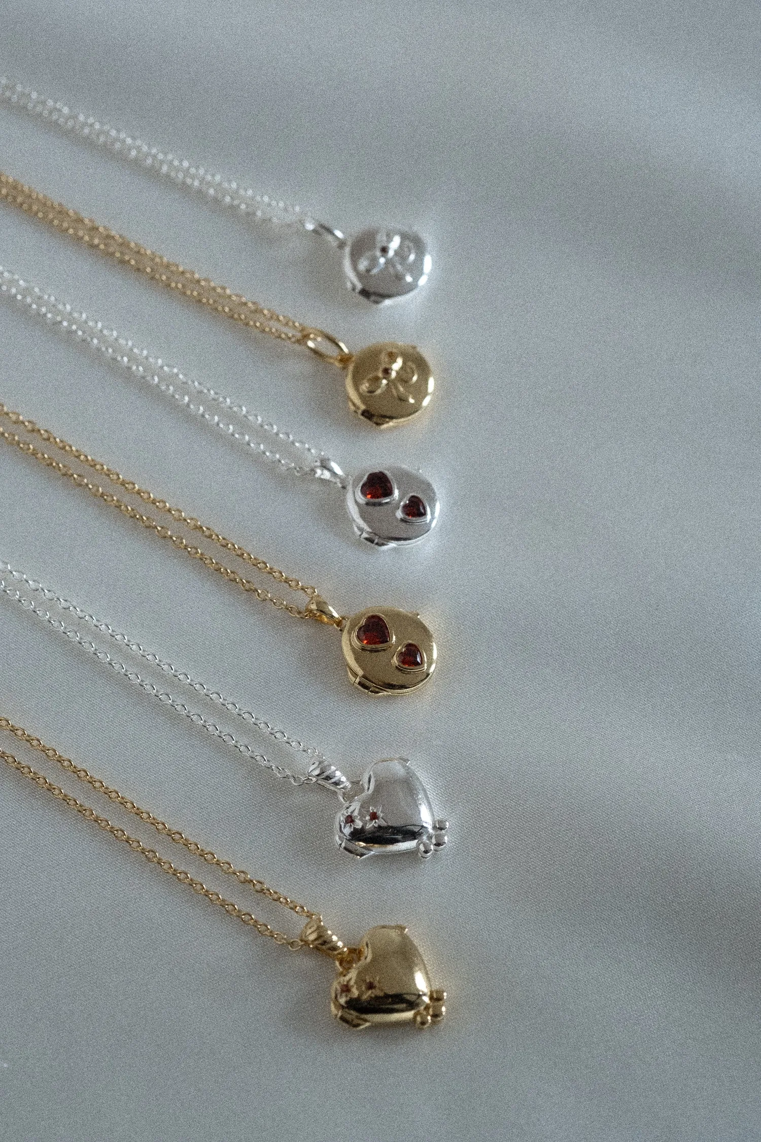 Carla Bow Engravable Locket Necklace - Sterling Silver