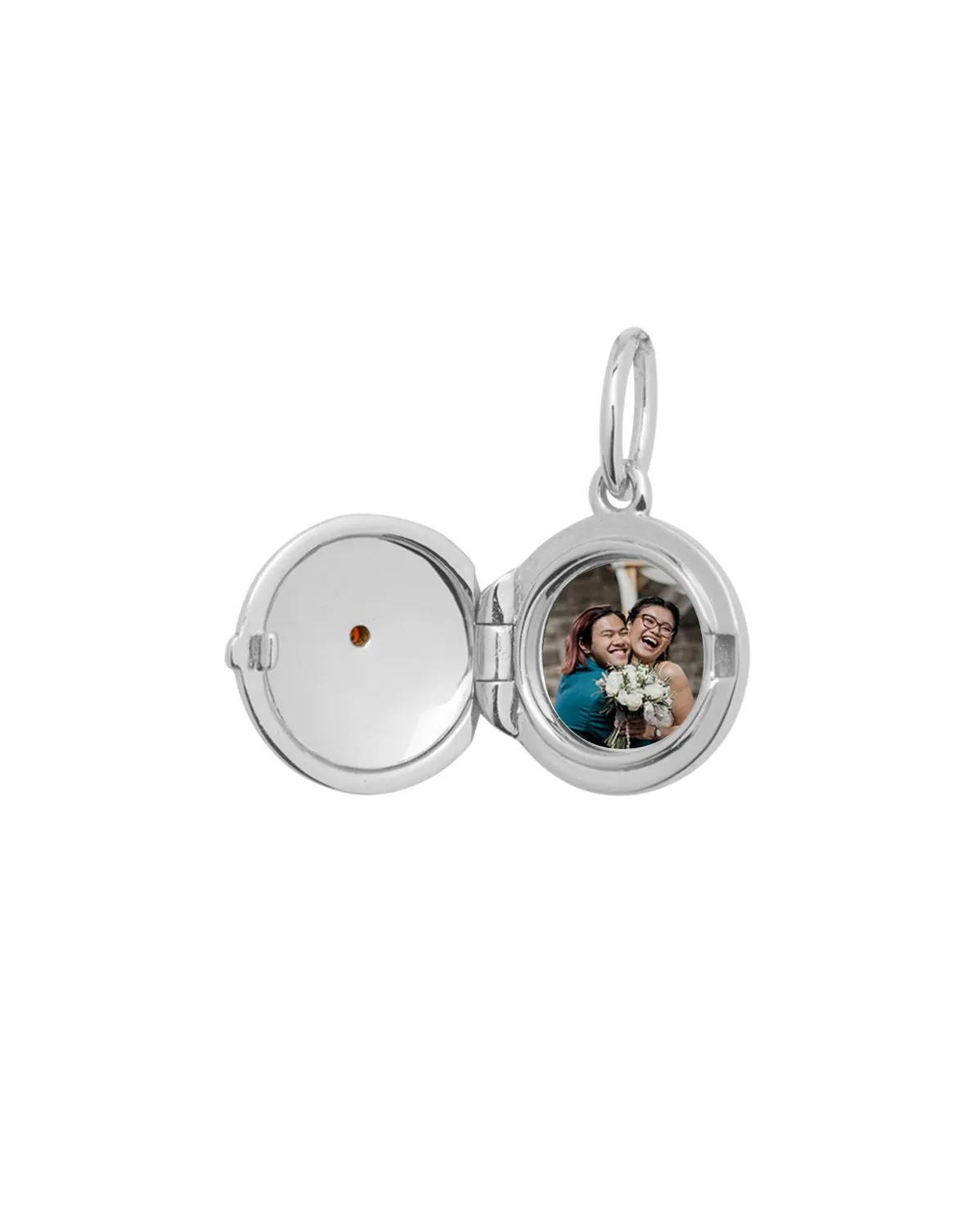 Carla Bow Engravable Locket Necklace - Sterling Silver