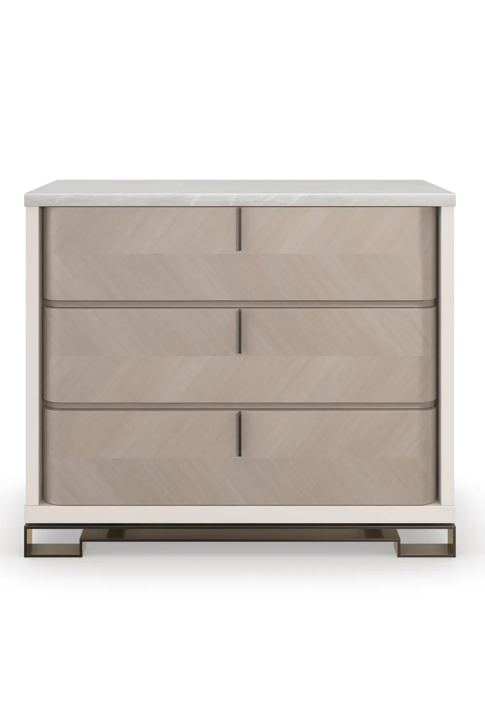Chevron Patterned Chest | Caracole Subtle Gesture