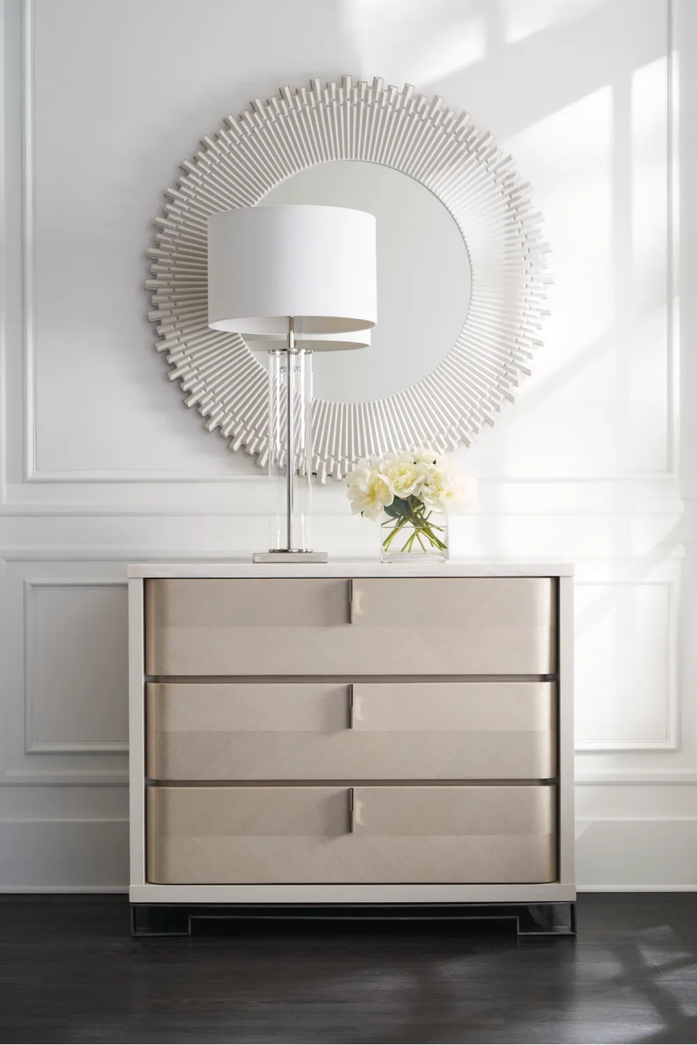 Chevron Patterned Chest | Caracole Subtle Gesture