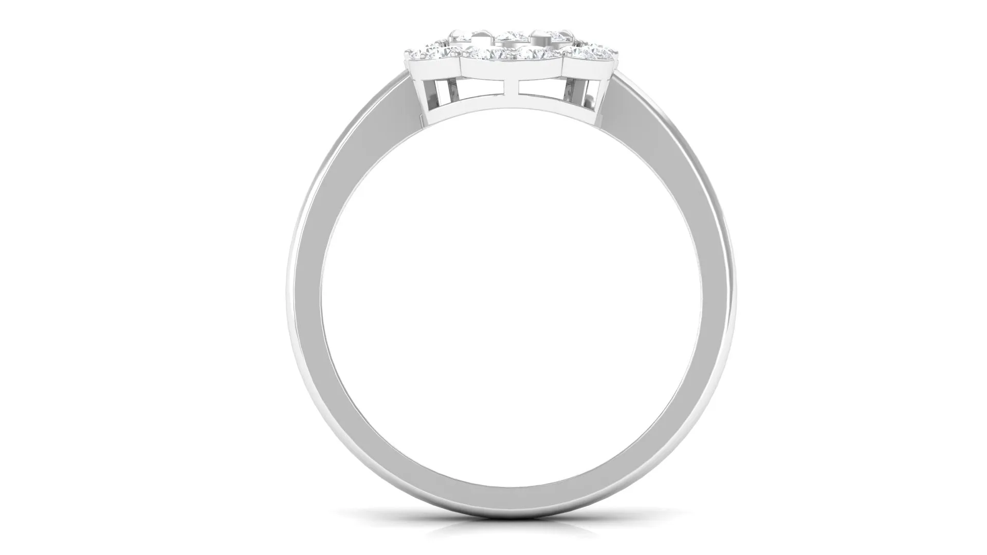 Cubic Zirconia Engagement Ring in Illusion Setting