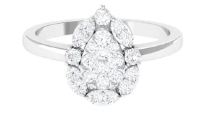 Cubic Zirconia Engagement Ring in Illusion Setting