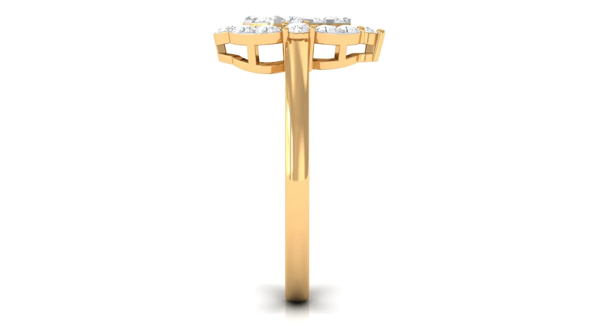 Cubic Zirconia Engagement Ring in Illusion Setting