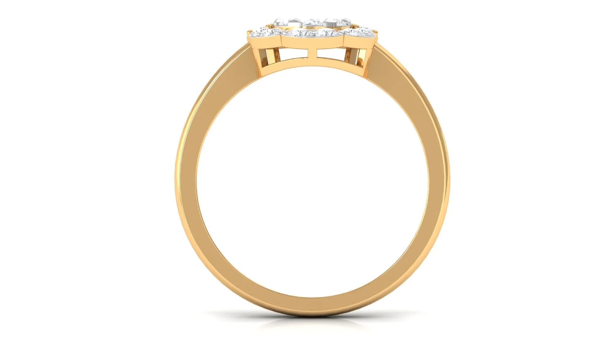 Cubic Zirconia Engagement Ring in Illusion Setting
