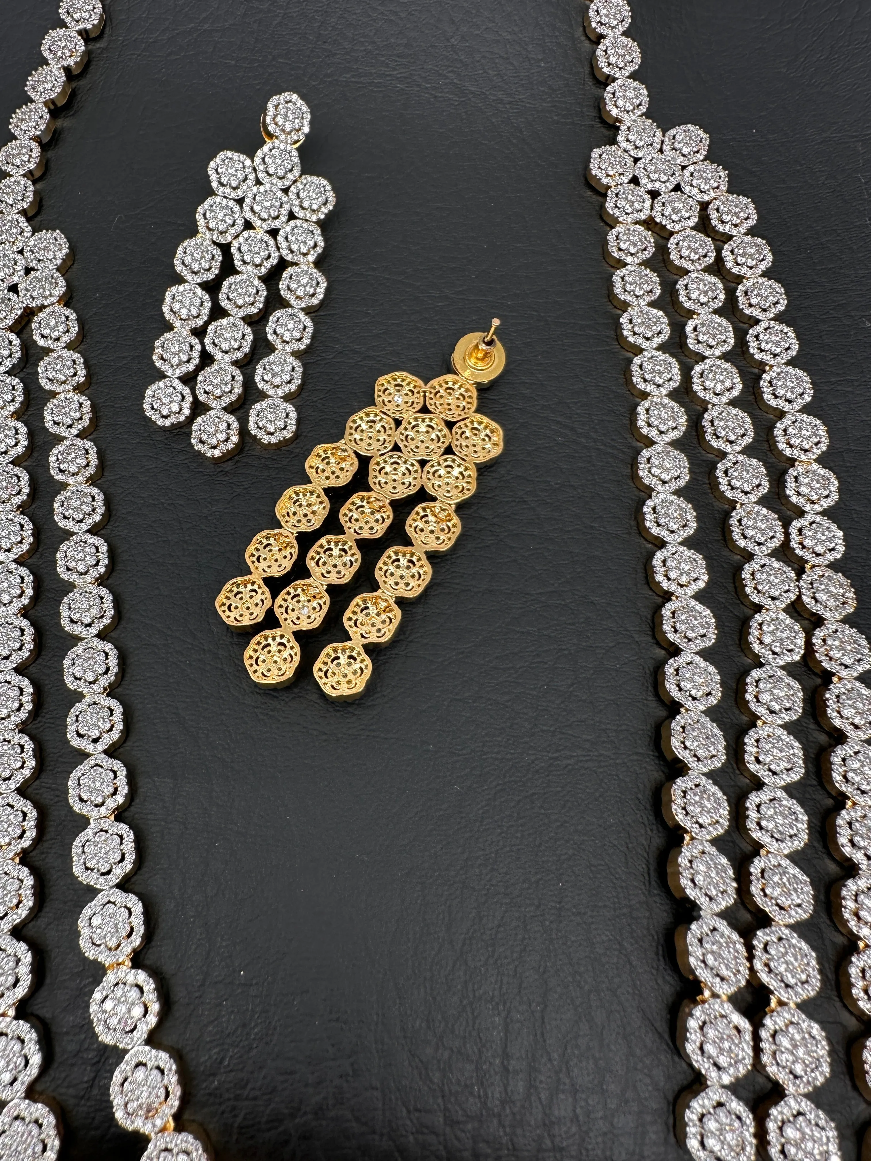 CZ Multi Layer Long Necklace