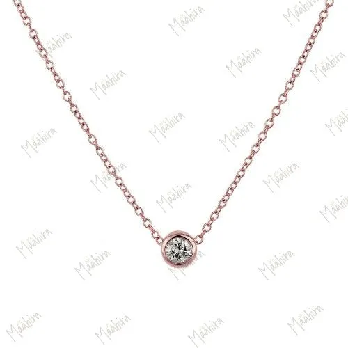 Diamond Bezel Necklace