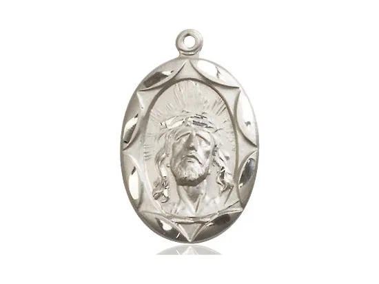 Ecce Homo Jesus Silver Pendant With Chain