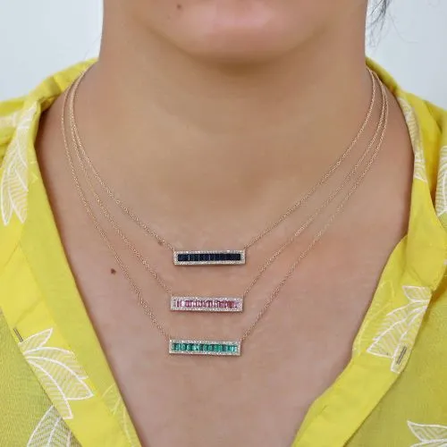 Emerald Baguette Necklace