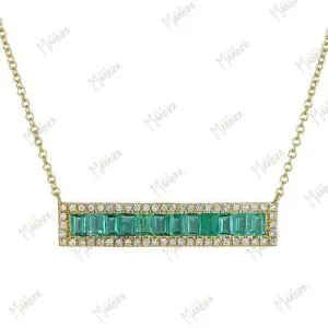 Emerald Baguette Necklace
