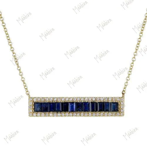 Emerald Baguette Necklace