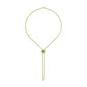 Emerald Mini Victorian Slider Necklace