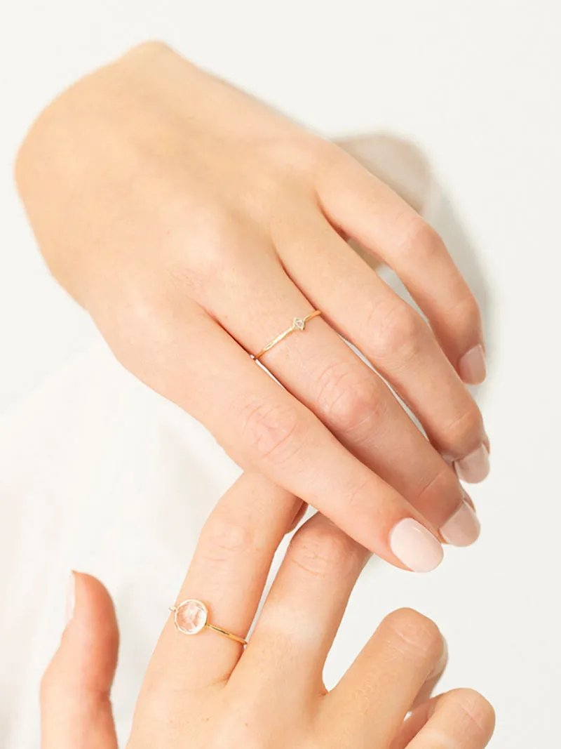 Esme Fine Stacker | 14k Gold | White Topaz
