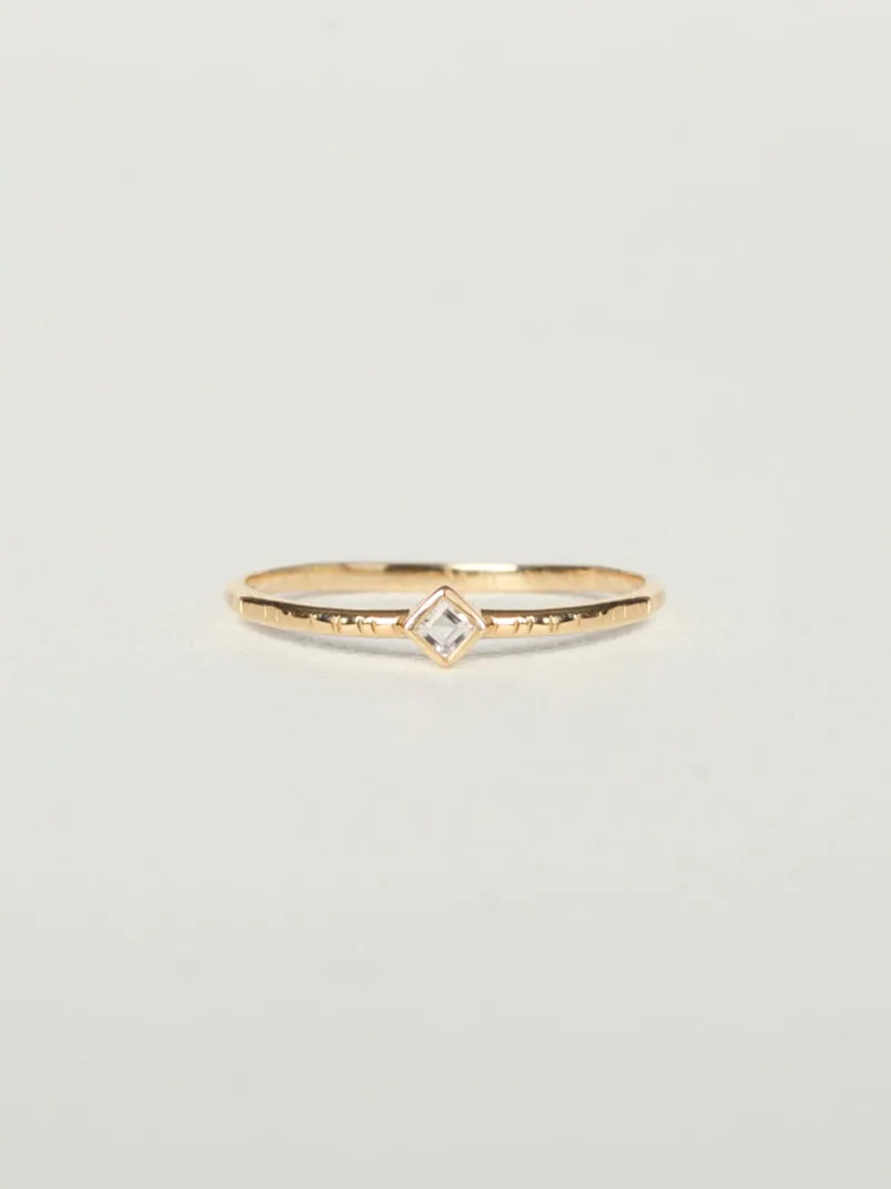 Esme Fine Stacker | 14k Gold | White Topaz