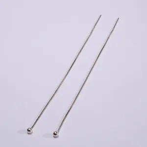 Extra Long Sterling Silver Threader Earring with Ball