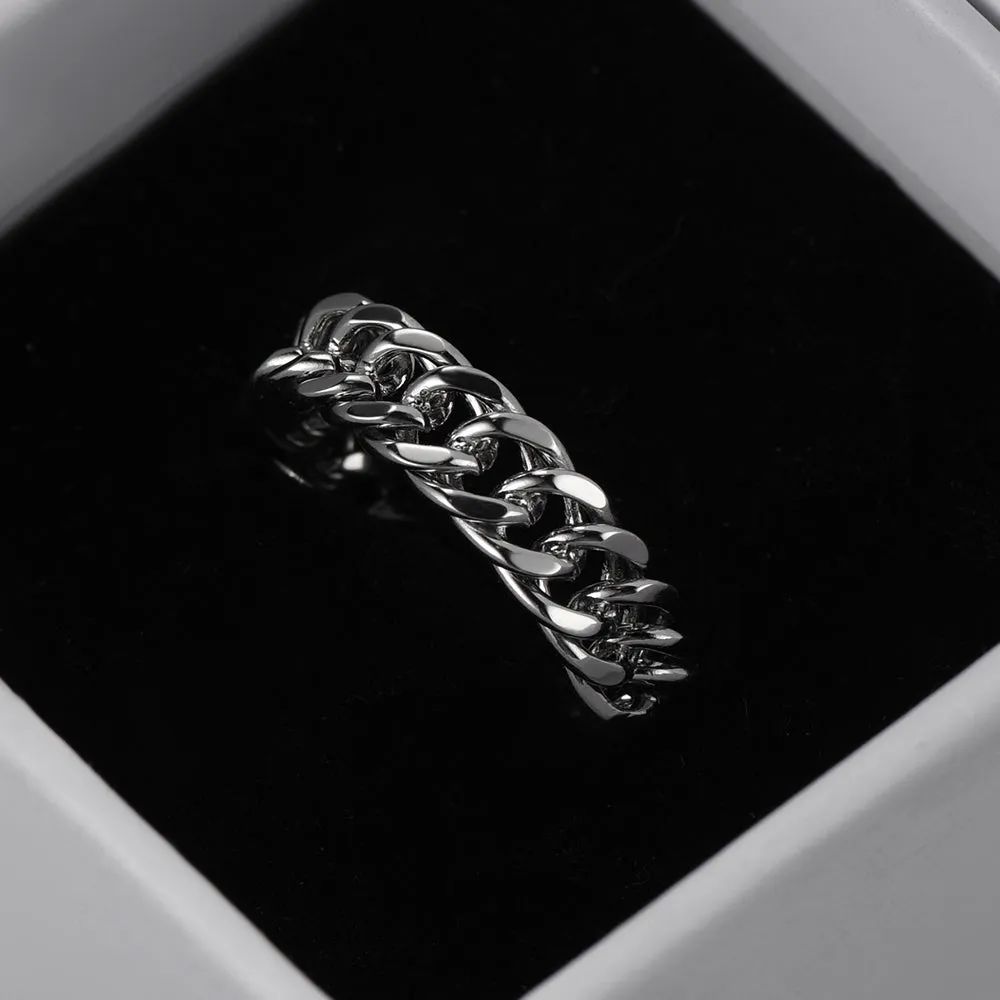 Fashion Cuban Chain Stainless Steel Ring for Men